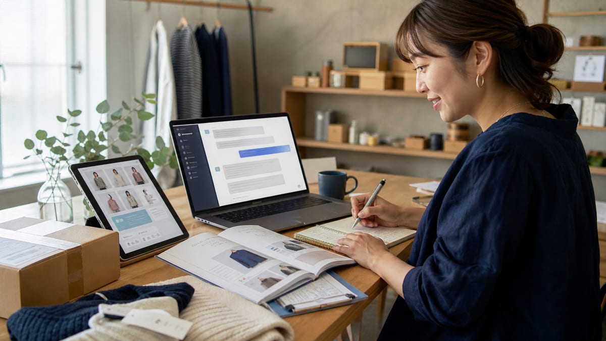 ChatGPTを使ってEC運営の商品説明文やCS返信を作成する業務のイメージ