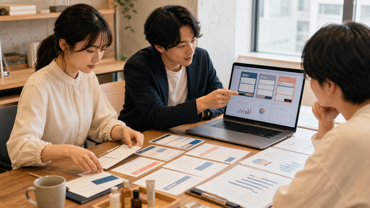 AIで広告コピー・LP文言を量産しA/B検証を高速化するイメージ