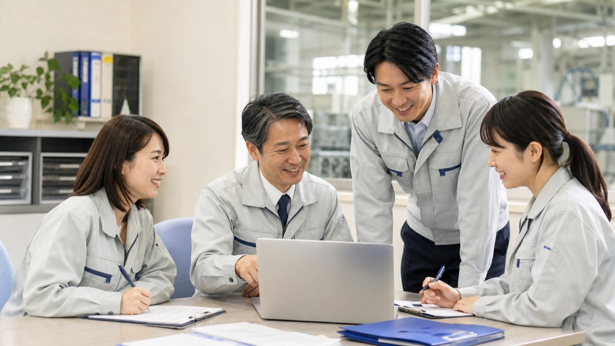 人手不足の事務作業をAI社員が支えるイメージ